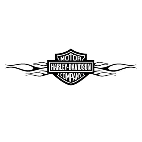 Sticker Autocollant Harley Davidson Flaming 3 Double