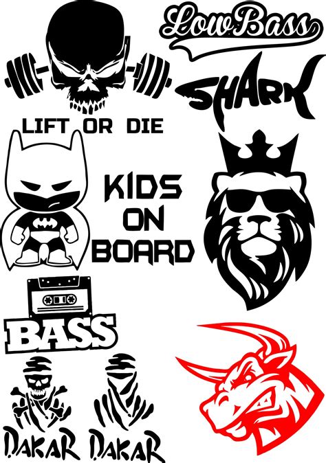 Vinyl Stickers On Car Vector Pack Free Vector Cdr Download