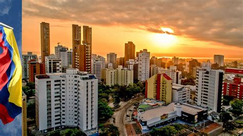 It is bordered to the east by venezuela and brazil, to the south by ecuador and peru, to the north by the atlantic ocean (through the caribbean sea). skyline Ciudad De Barranquilla Colombia 2017 - YouTube