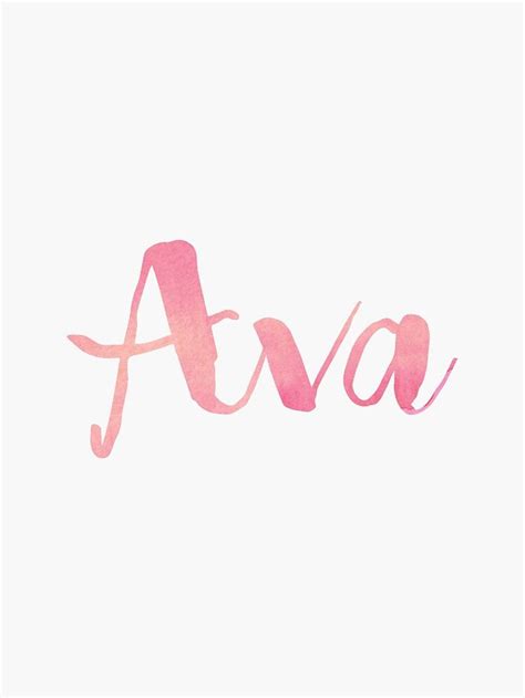Ava Stickers Ava Cute Girl Names Original Designs