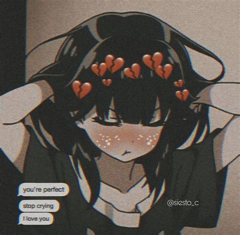 Broken Heart Sad Anime Girl Anime Pfp Aesthetic Boy Wallpaper Album