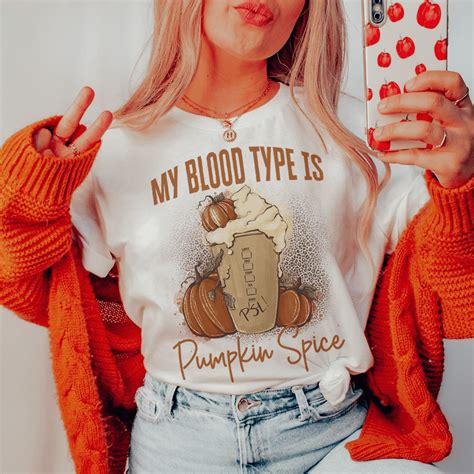 My Blood Type Is Pumpkin Spice Tee Peachy Sunday