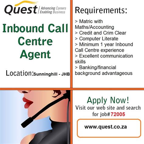 Other way is by calling up the bank's customer service contact center. 17 best Quest Job Adverts images on Pinterest | Career ...