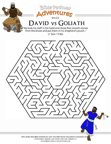Printable David And Goliath Worksheets