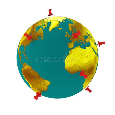 Pins On Earth Stock Illustration Illustration Of Travel 30833312
