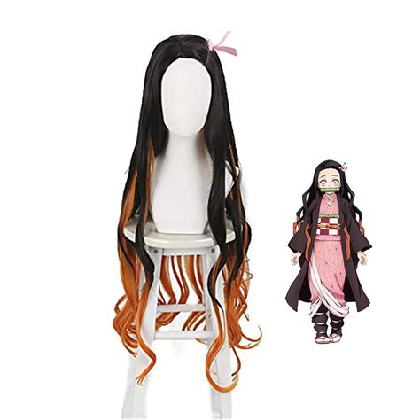 Buy Anime Kamado Nezuko Cosplay Wig For Demon Slayer Kimetsu No Yaiba
