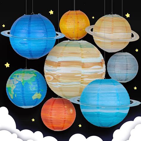 12 Solar System Eight Planets Paper Lantern Hanging Galaxy Lanterns