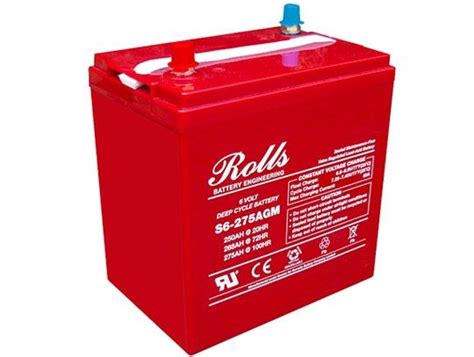 Rolls S6 275agm Deep Cycle Series 6 Volt Battery