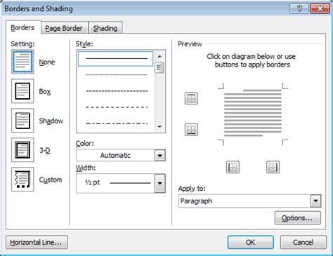 How To Use Paragraph Borders And Shading Microsoft Word 2010