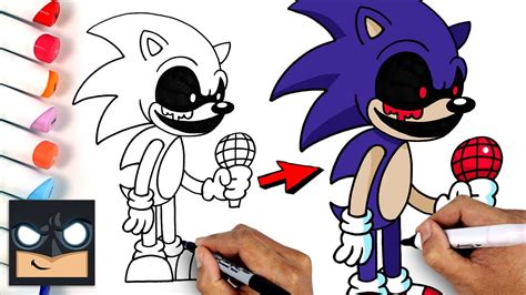 How To Draw Sonic EXE Friday Night Funkin YouTube