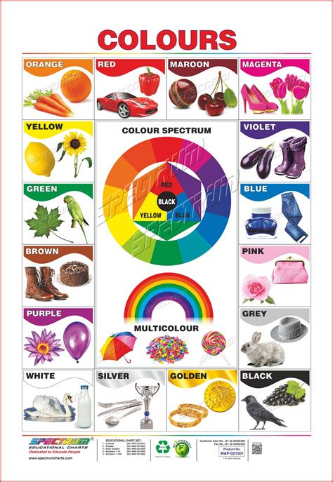 Buy Spectrum Educational Wall Chart Two In One Colours And Shapes