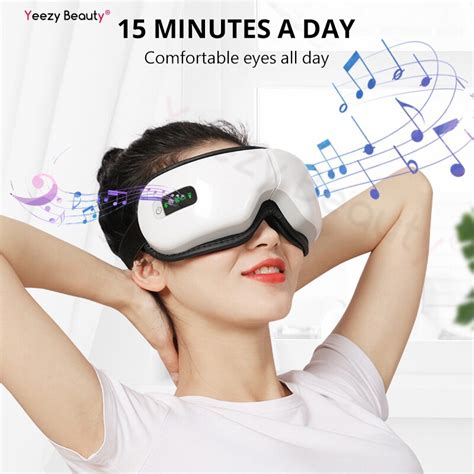 Smart Bluetooth Music Eye Massager Mask Wireless Vibrate Air Pressure Hot Compress Far Infrared