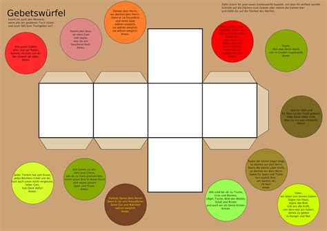 Vorlage Gebetswürfel... | Gebet, Kindergebet, Kirche für kinder
