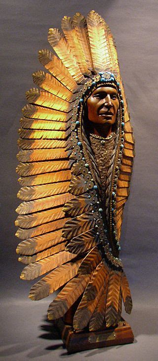 20 Wood Carved Indian Head Homyhomee