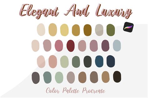 Elegant Luxury Procreate Color Palette Gráfico Por Sawanarod · Creative