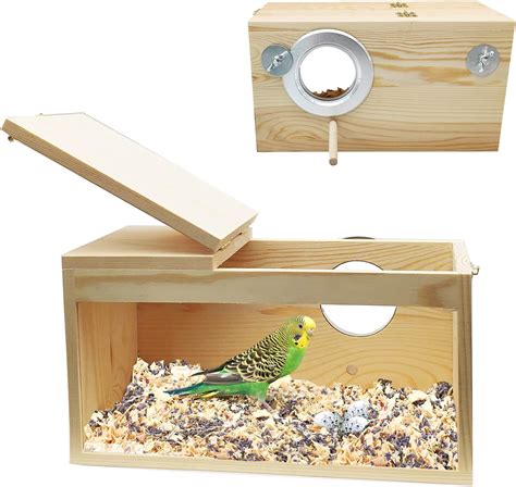 Hamiledyi Parakeet Nesting Box Transparent Parrot Nest
