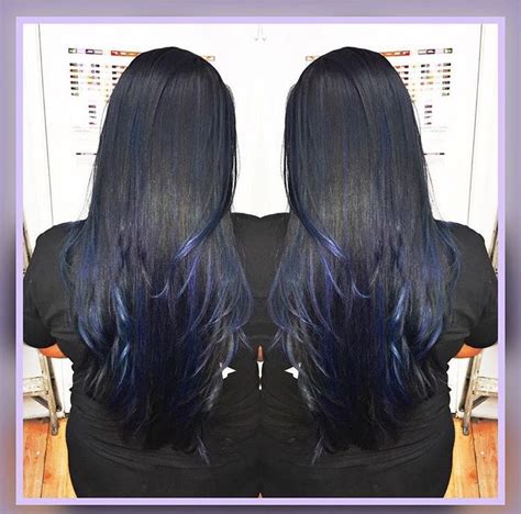 Blue Black Hair Pravana Long Hair Styles Hair Styles Blue Black Hair