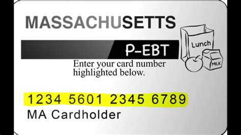 No longer have your card? How to activate P EBT Card (Massachusetts) - YouTube