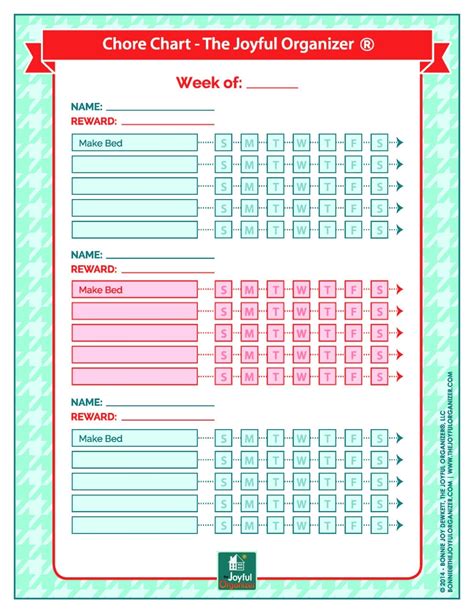 Free Printable Chore Charts For Multiple Children Free Printable