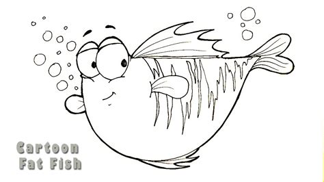 How To Draw A Cartoon Fat Fish Cartoon Character Design Rinkuart