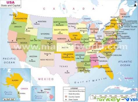 World Map With States And Capitals Printable Map