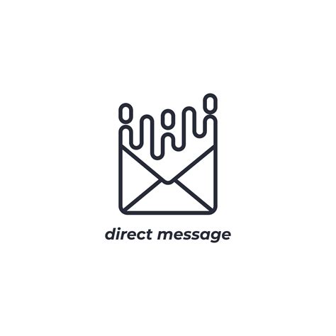 Vector Sign Of Direct Message Symbol Is Isolated On A White Background