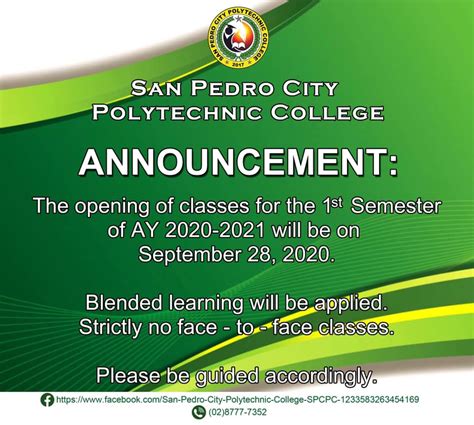 San Pedro City Polytechnic College Spcpc Home Facebook