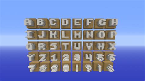 Minecraft Sign Letters