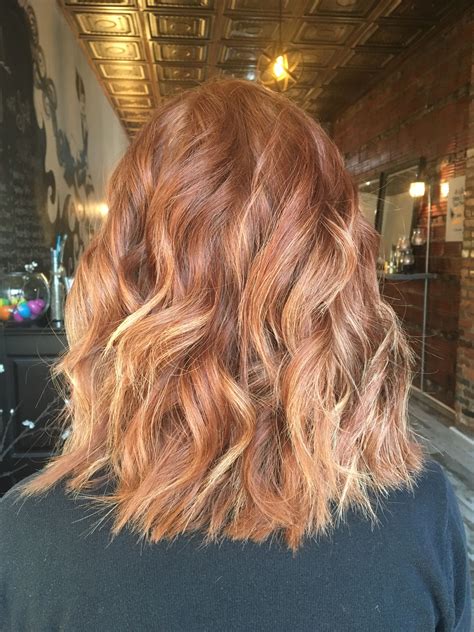 Natural Red Hair With Subtle Blonde Bayalage Highlights Natural Red