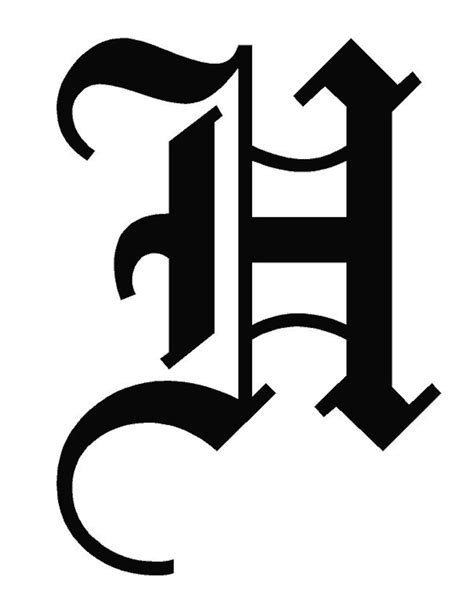 Buy Old English Capital Letter H Vinyl Decal Sticker Large Sizes Online
