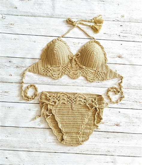 handmade crocheted bikini soft cotton yarn crochet bikini 2019 beach bikini swimwear women