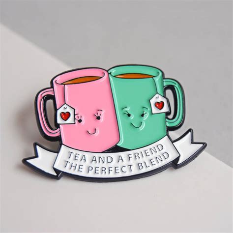 Tea And A Friend Enamel Pin Badge By Of Life And Lemons