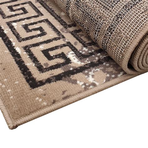 Teppiche, soweit das auge reicht. Kurzflor Teppich Toskana Mandala Kreise Bordüre meliert | eBay