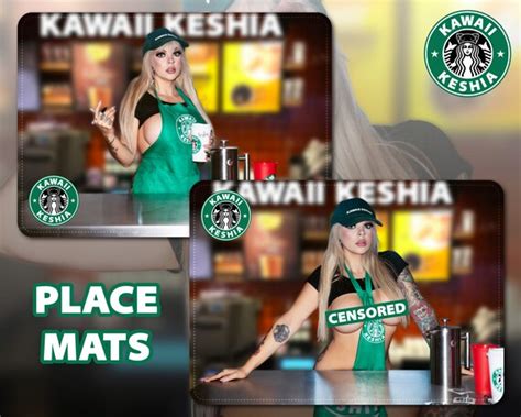 Kawaii Keshia Coaster Sets Various Drinks Cup Mats Nsfw Sexy Etsy