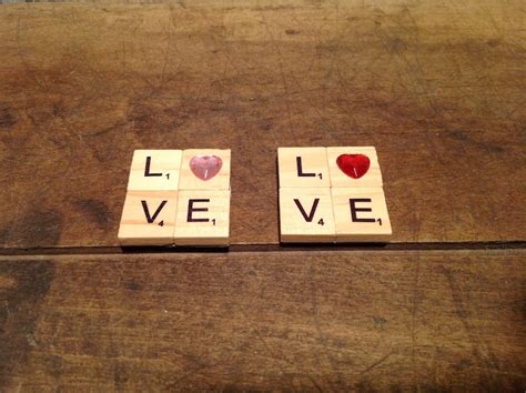 Love Scrabble Tile Magnet Etsy