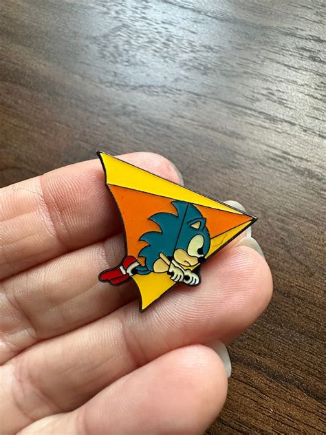Official Sega Sonic The Hedgehog Hang Glider Sega Enamel Lapel Pin Badge Brooch Etsy