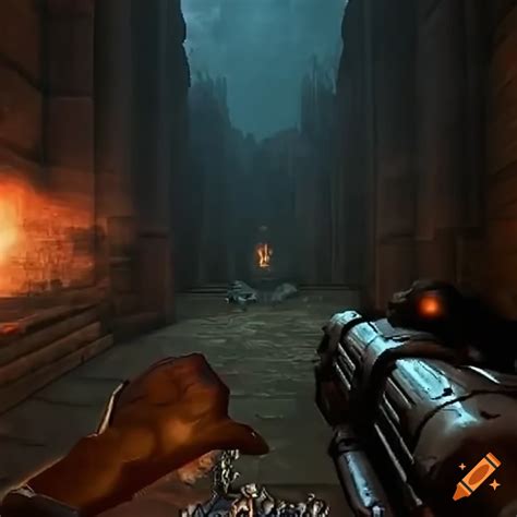Screenshot Of Castlevania Inspired Doom Fps Game