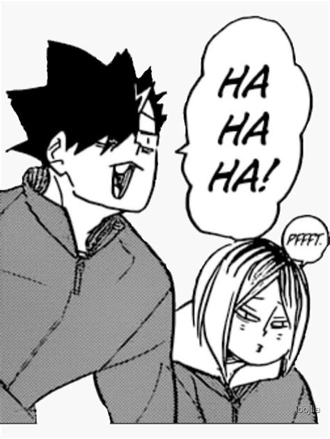 Kuroo And Kenma Laughing Haikyuu Manga Cap Sticker By Joojlia In 2021