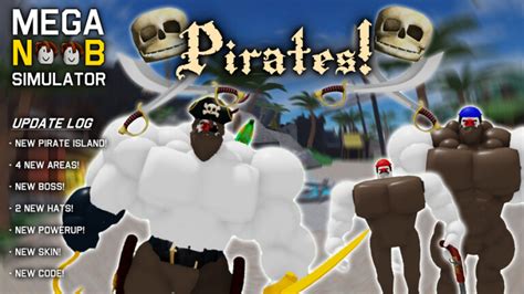 2 Pirates 💪mega Noob Simulator💪 Roblox Noob Pirate Island