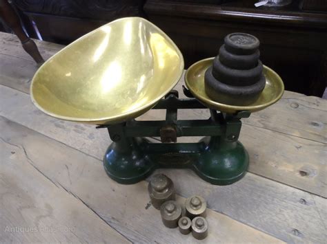 Antiques Atlas Brass Victorian Kitchen Scales And Weights