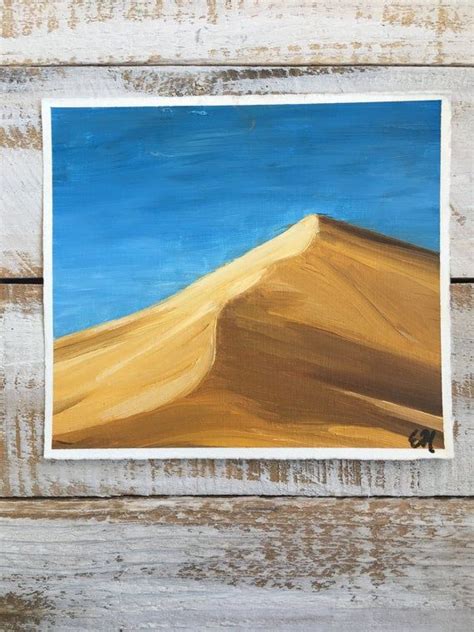 Sand Dune Oil On Paper Etsy Landscape Paintings Oil Painting On