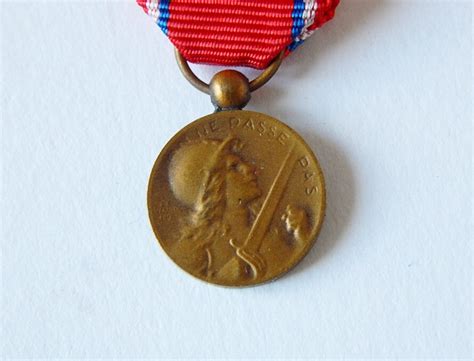 French War Medal Tiny French Medal Awarded For Service In