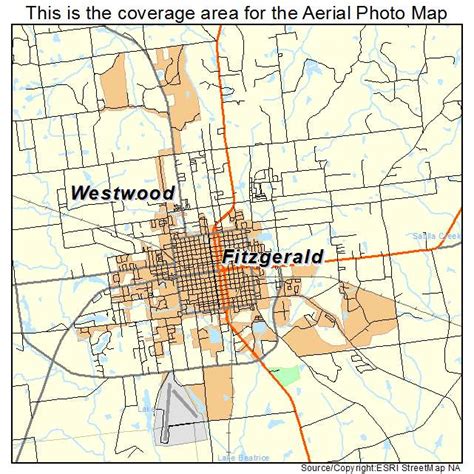 Aerial Photography Map Of Fitzgerald Ga Georgia