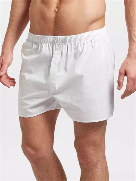 Sunspel Classic Cotton Boxer Shorts White At John Lewis And Partners