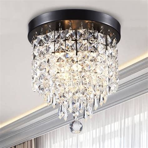 Co Z Light Mini Crystal Chandelier With Raindrop Crystals Overstock