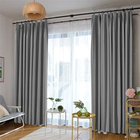 Prim Blackout Curtains Thermal Insulated 72 Wide Pinch