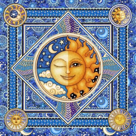 Sun Moon Art Print From The Celestial Artwork Of Dan Morris Etsy