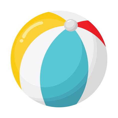 Inflatable Colorful Beach Ball On Transparent Background Beach Ball In