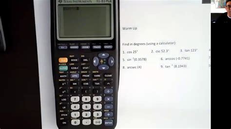 Using a Calculator for Trig functions and Inverse Trig functions - YouTube