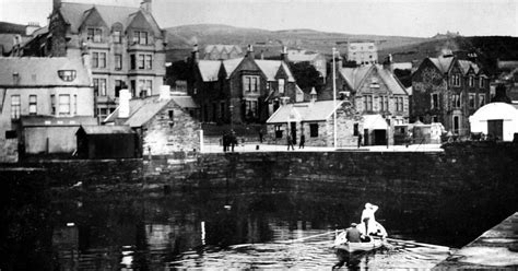 Tour Scotland Old Photograph Rowing Boat Harbour Stromness Orkney